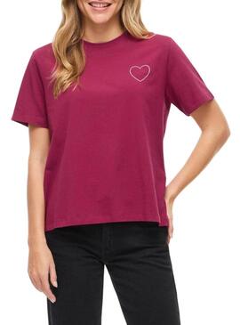 Maglietta Vila Vinora bordeaux per donna