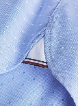 Camicia Tommy Hilfiger Melange Diamond Dobby Blu