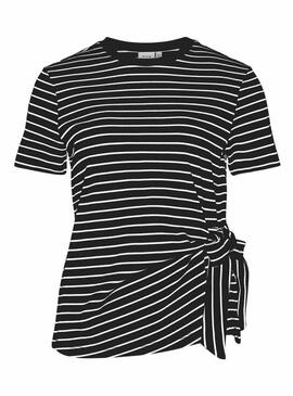 Maglietta Only Sinny a righe nera per donna