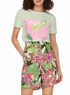 Maglietta Only Kita verde per donna.