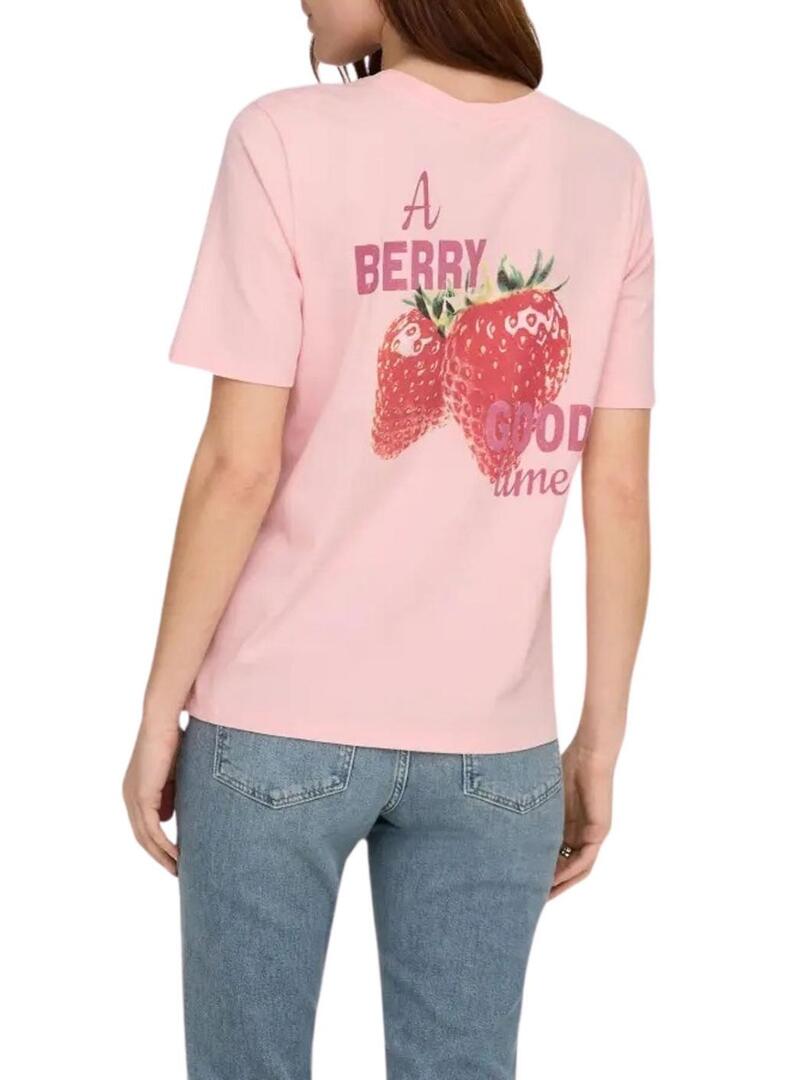 Maglietta Only Lucy rosa per donna