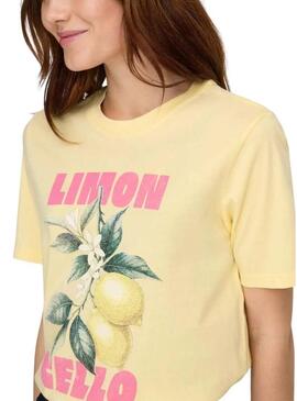 Maglietta Only Lucy gialla da donna