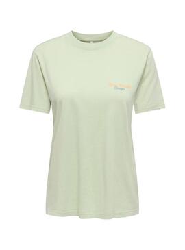 Maglietta Only Lucy verde per donna