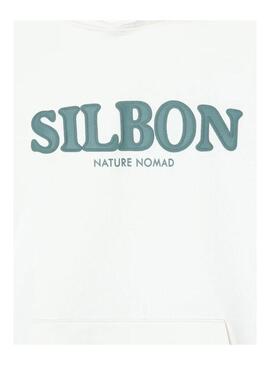 Felpa Silbon con logo etnico beige per uomo