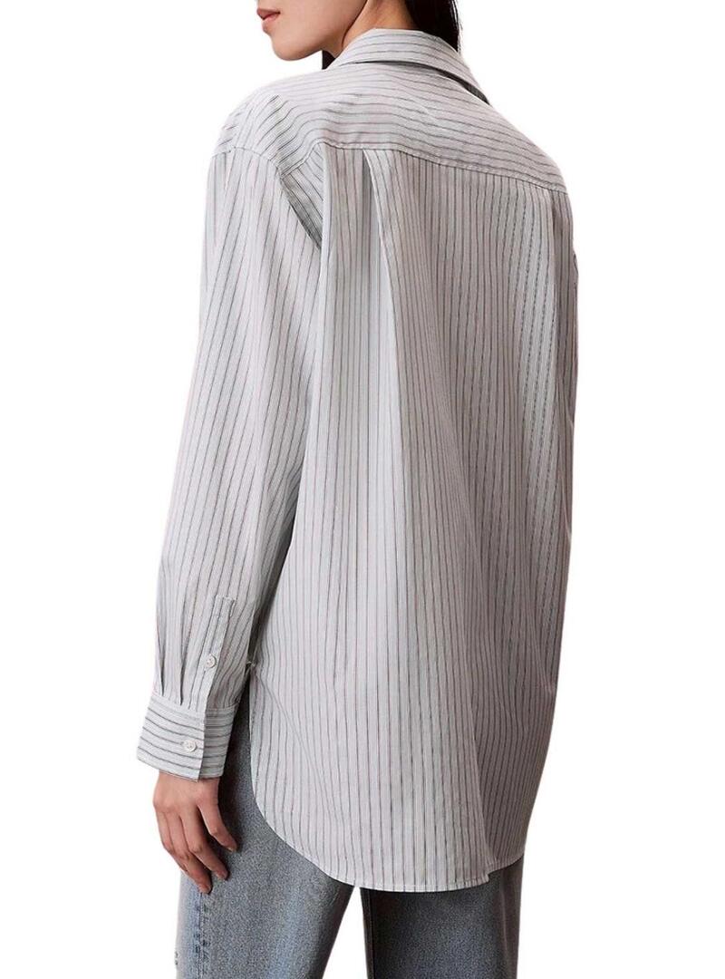 Camicia a righe Calvin Klein monologo per donna