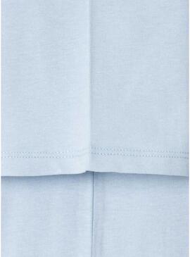 Maglietta Pepe Jeans New Arta logo azzurro chiaro per bambino