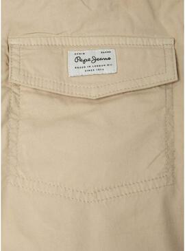 Pantaloni Pepe Jeans Stephen beige per ragazzi