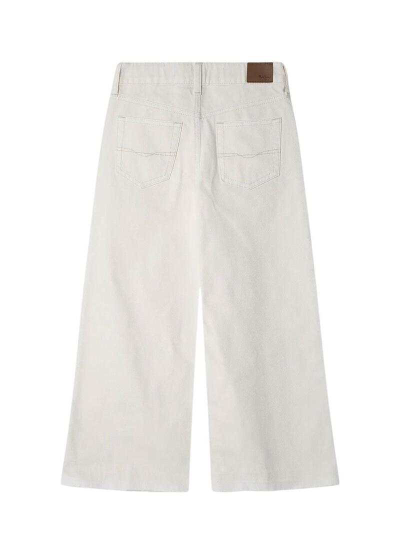 Pantaloni in denim Pepe Jeans Lexy Ecru bianchi per ragazze