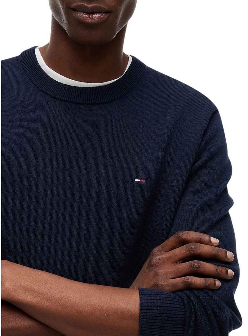 Maglia Tommy Jeans Essential slim navy per uomo