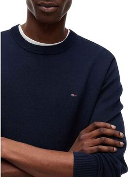 Maglia Tommy Jeans Essential slim navy per uomo