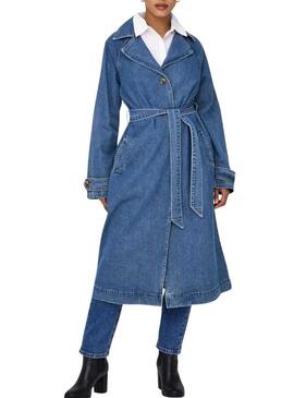 Trench in denim Only Malou blu per donna
