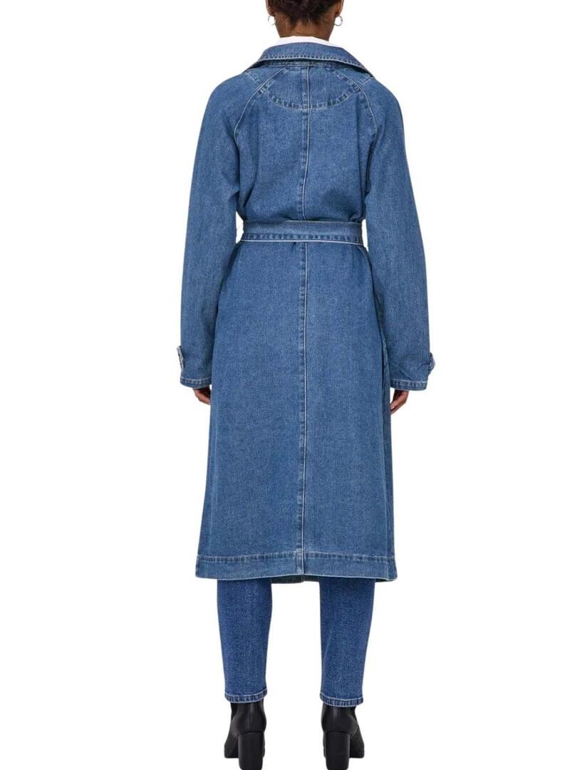 Trench in denim Only Malou blu per donna