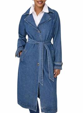 Trench in denim Only Malou blu per donna