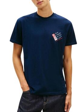Maglietta Tommy Jeans Shift navy per uomo