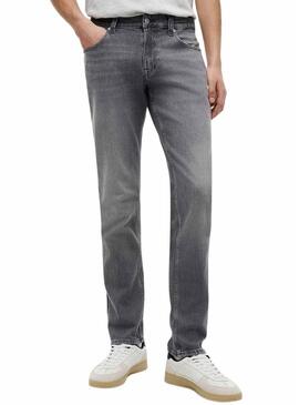 Jeans slim grigi Tommy Jeans Scanton per uomo.