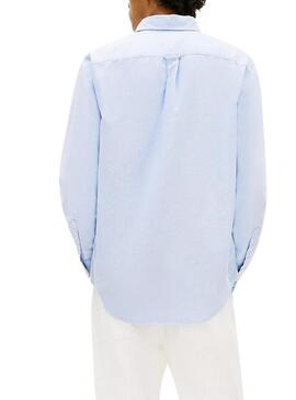 Camicia Oxford Tommy Jeans con logo blu per uomo