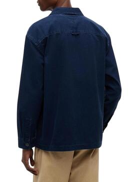 Camicia oversize Tommy Jeans blu navy per uomo