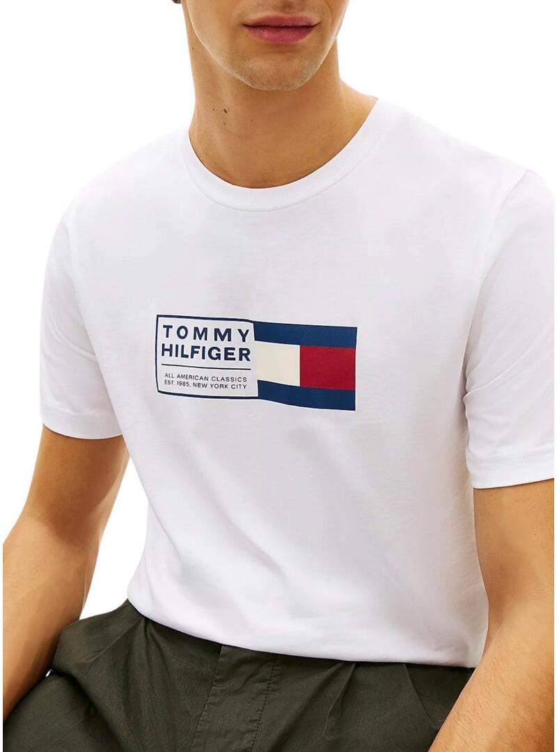 Maglietta Tommy Hilfiger Brand Love Box bianca per uomo