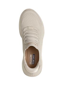 Scarpe Skechers BOBS Squad 4 beige per donna