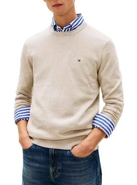 Maglia Tommy Hilfiger Essential beige per uomo