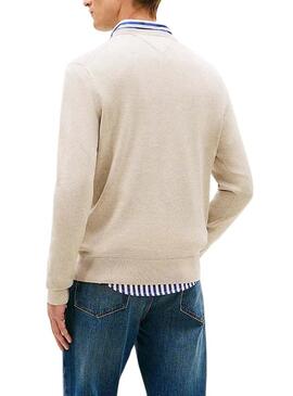 Maglia Tommy Hilfiger Essential beige per uomo