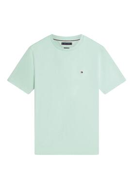 Maglietta Tommy Hilfiger Essential turchese per uomo