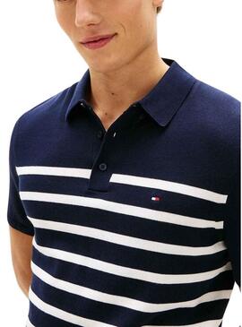 Maglia a righe blu marino Essential Tommy Hilfiger per uomo