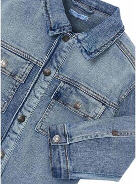 Giacca di jeans Mayoral blu con tasche per bambino