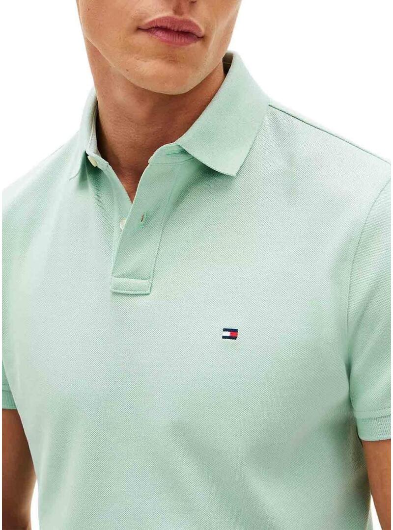 Polo Tommy Hilfiger 1985 regular turchese per uomo
