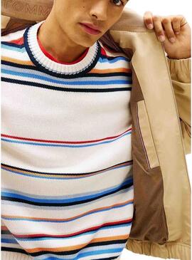 Giacca Tommy Jeans Essential beige per uomo