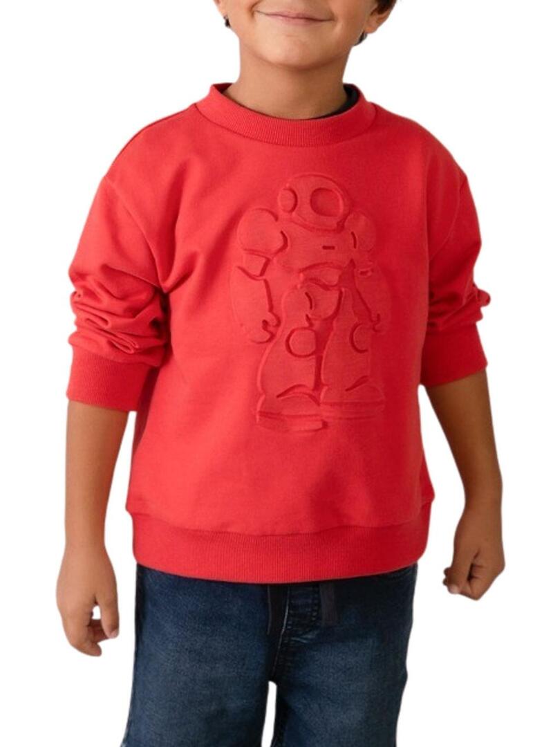 Felpa Mayoral rossa astronauta per bambino.