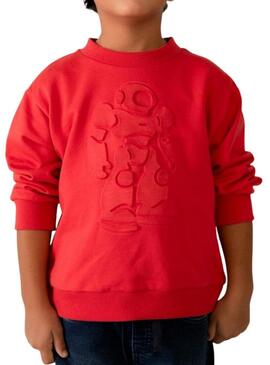 Felpa Mayoral rossa astronauta per bambino.