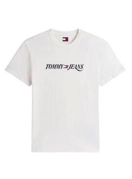 Maglietta Tommy Jeans Vintage logo bianco per uomo