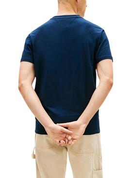 Maglietta Tommy Jeans Vintage logo blu marino per uomo