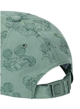 Cappello verde con auto del sindaco per bambino