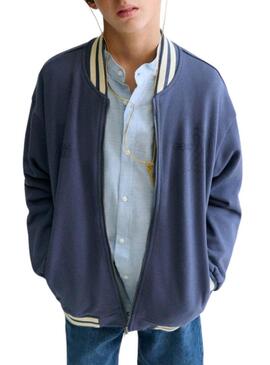 Bomber Mayoral blu con zip per bambino.