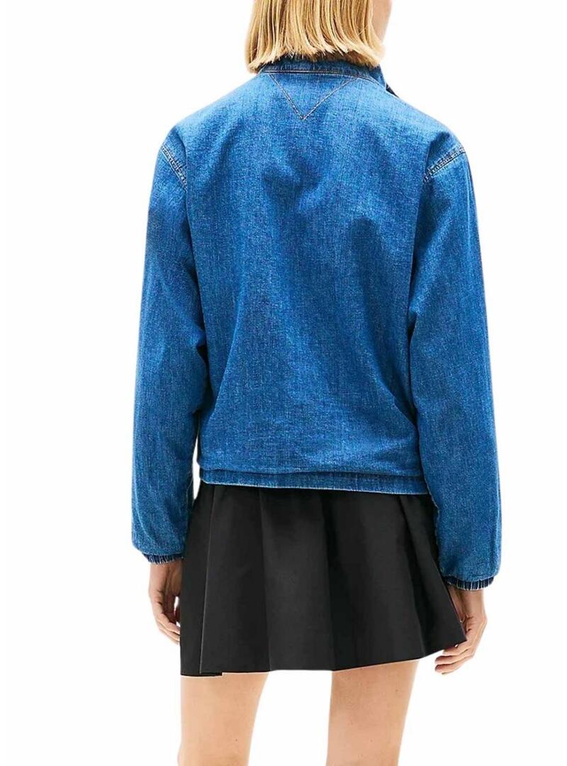 Giacca di jeans Tommy Jeans Chambray blu per donna.