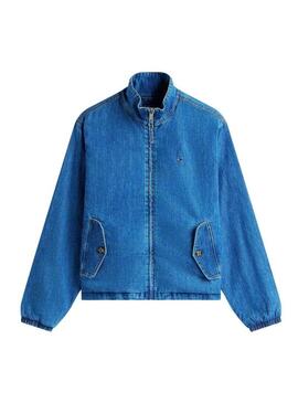 Giacca di jeans Tommy Jeans Chambray blu per donna.