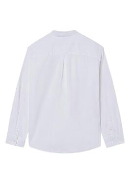 Camicia Mayoral collo Mao bianca per bambino