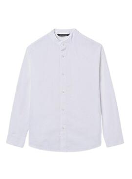 Camicia Mayoral collo Mao bianca per bambino