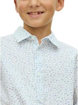 Camicia Mayoral con stampa a foglie per bambino