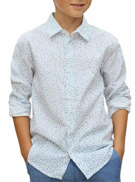 Camicia Mayoral con stampa a foglie per bambino