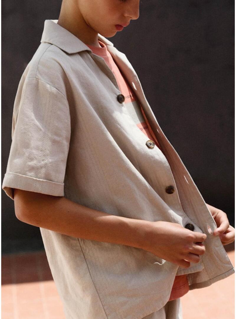 Camicia Mayoral beige per bambino