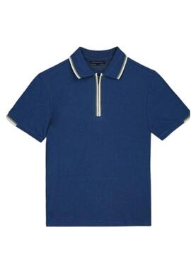 Polo Mayoral blu con zip per ragazzo