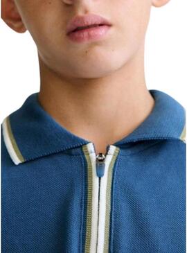 Polo Mayoral blu con zip per ragazzo