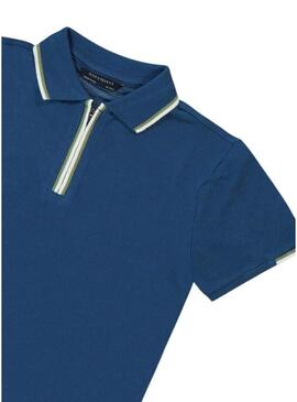 Polo Mayoral blu con zip per ragazzo