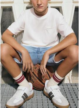 Maglietta bianca Mayoral con tasca per ragazzo