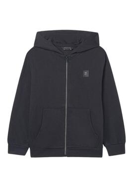 Felpa Mayoral nera con zip per bambino