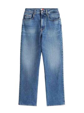 Pantaloni in denim Tommy Jeans Layla slim blu medio da donna