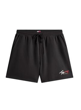 Pantaloncini corti Tommy Jeans Signature neri da uomo